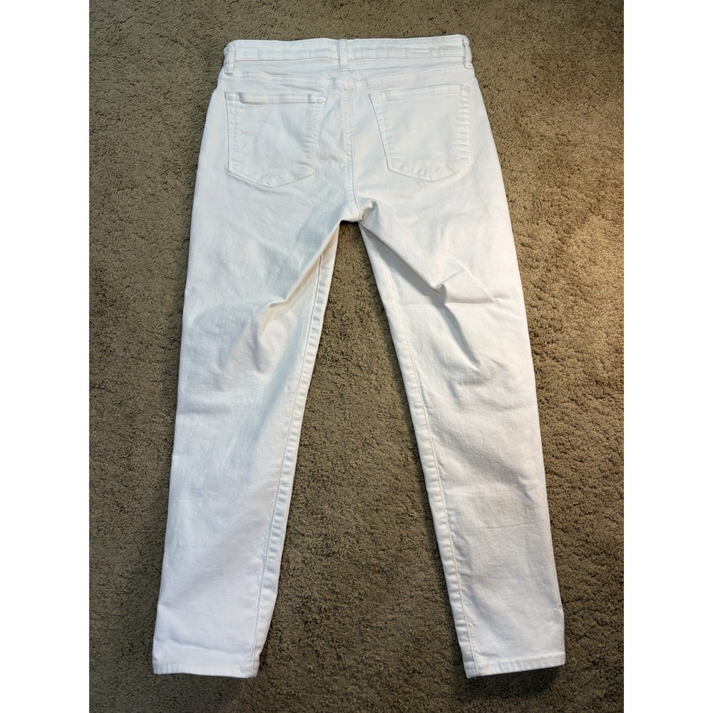 Lucky Brand Ava Skinny Jeans Women Size 10/30 White Mid Rise Preppy - Picture 9 of 9
